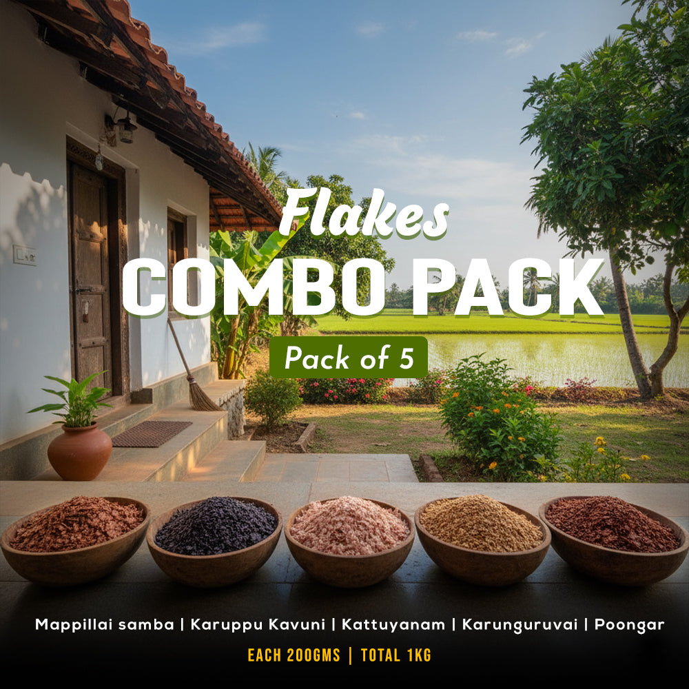 Mappilai Samba, Karppu Kavuni, Poongar, Kattuyanam, Karunguruvai - Flakes