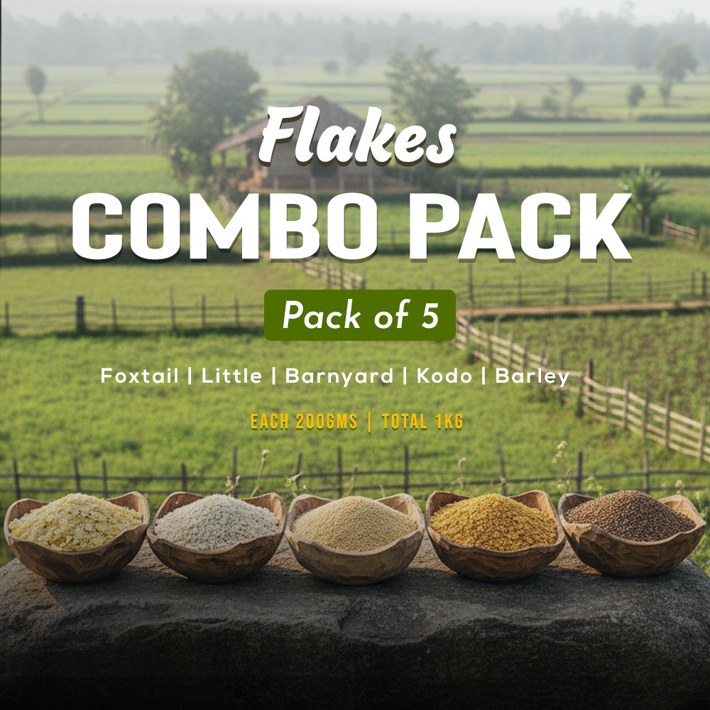 Foxtail, Little, Kodo, Banyard, Barley - Flakes