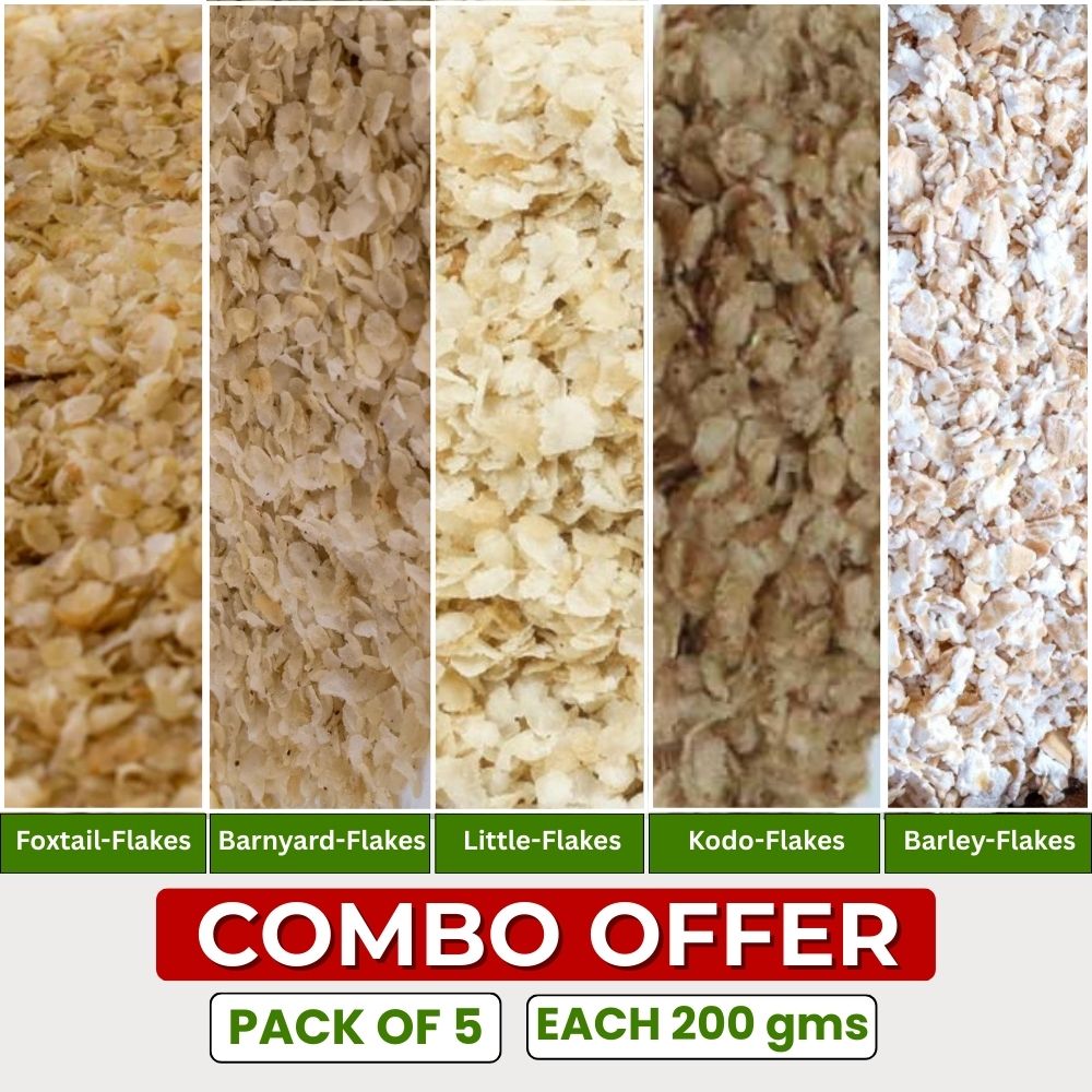 Foxtail, Little, Kodo, Banyard, Barley - Flakes